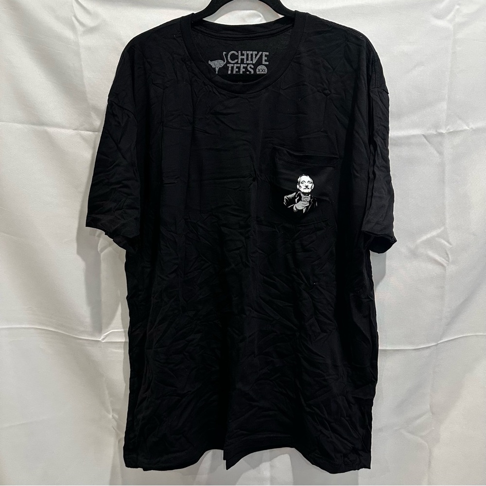 Chive Tees Men's Black BFM pocket Short Sleeve T-Shirt